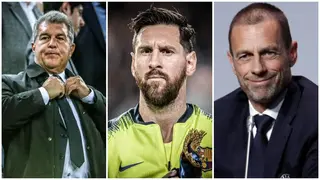 Barcelona president Laporta set to meet UEFA boss to discuss Messi, Super League