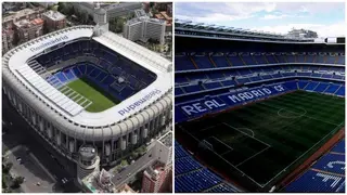 Real Madrid shows off brand new Santiago Bernabeu pitch ahead of La Liga game against Real Betis