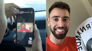 Manchester United's Bruno Fernandes has video call with lucky South African supporter, gifting him a jersey