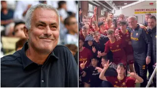 Watch: Jose Mourinho gifts AS Roma youths after derby win over Lazio