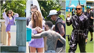 In Photos: Lewis Hamilton Enjoys a Boat Date With Gerard Pique’s Ex Shakira in Miami