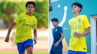 Cristiano Ronaldo Jr Scores Sublime Free Kick in Al Nassr Training, Emulates Legendary Father, Video