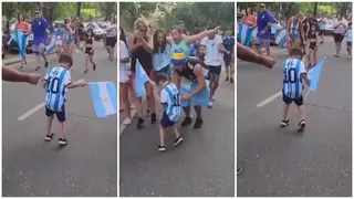 Little Argentina boy shows cool dancing skills after World Cup glory