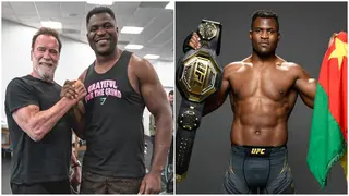 Cameroonian MMA Fighter Francis Ngannou Meets Legendary Actor Arnold Schwarzenegger