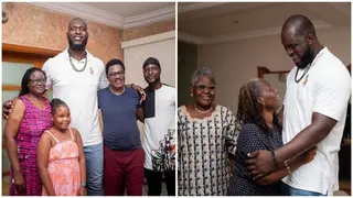 WWE Star Omos’ Family Scream in Joy As He Returns to Nigeria for the 1st Time in 15 Years, Video