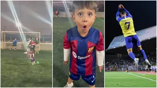 5 Year Old Brazilian Hits Ronaldo's SIUU After Scoring Stunning Free Kick, Video