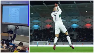 Student Interrupts Lecturer, Does Cristiano Ronaldo’s ‘Siuu’ Celebration in Front of Class, Video