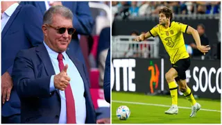 Barcelona president Joan Laporta makes signing Marcos Alonso a priority before the transfer window closes