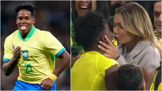 Endrick: Football fans react as Brazil teen spotted with girlfriend after scoring against Spain