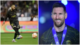Neymar flops his penalty after begging Messi to take spot kick, video
