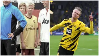 Rare Photo of Erling Haaland Posing in An Arsenal Jersey Causes Stir Online