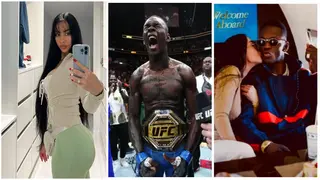 How Adesanya's girlfriend celebrated his knockout victory over Alex Pereira