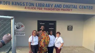 WWE Superstar Kofi Kingston Opens Library and Digital Centre in Ghana