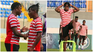 Ogenyi Onazi spotted training with NPFL club Remo Stars