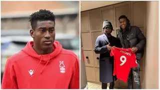 Taiwo Awoniyi: Super Eagles Player Hangs Out With Olamide Baddo