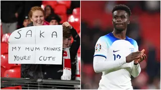 England fan sends cute message to Arsenal star Bukayo Saka during Malta win