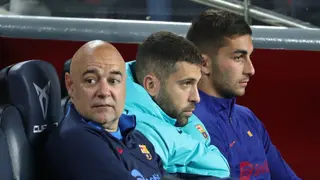 Barcelona stars Jordi Alba and Ferran Torres caught making fun of Espanyol’s Oscar Gil