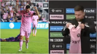 Messi goes viral with video of him folding shirt perfectly without looking