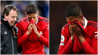 Raphael Varane in tears as World Cup dream in tatters after injury at Stamford Bridge