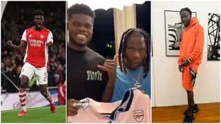 Video of Top Ghanaian Musician Hanging Out with Arsenal Star Thomas Partey in London Spotted