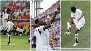 Ghana’s first ever goal scorer at the World Cup Asamoah Gyan opens up on his feat against Czech Republic