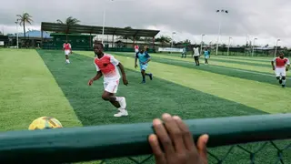 On Liberia's community football pitches, Weah still a star