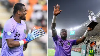 Stanley Nwabali Shows off dance moves after AFCON heroics against South Africa: Video