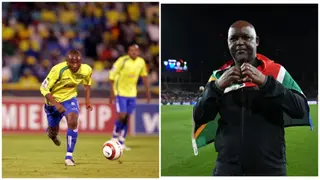 Pitso Mosimane hails former Mamelodi Sundowns and Zimbabwean striker Peter Ndlovu on social media