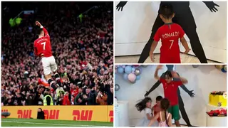 Cute Moment Cristiano Ronaldo's Kids Perform His Iconic 'siu' Celebration During Birthday Party