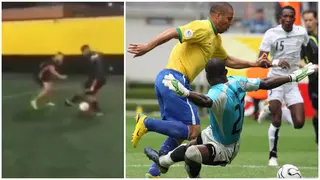 Footage of Ronaldo destroying an opponent with his trademark stepovers before scoring an amazing goal emerges