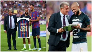Barcelona Honours Dani Alves With Emotional Tribute After Defender Departs La Liga Club for a Second Time
