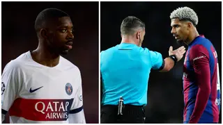 Ousmane Dembele: Video Shows How PSG Star 'Cheerfully' Reacted to Ronald Araujo's Red Card