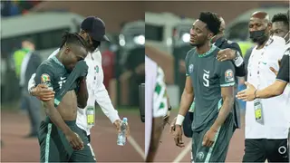 Heartbreak as Super Eagles stars spotted shedding tears after Nigeria crashed out of AFCON 2021