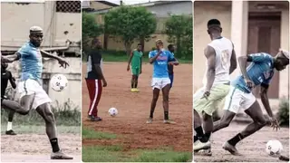 Africa’s Most Expensive Football Star Spotted Playing Street Football With Friends in Lagos