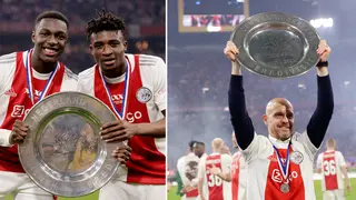 Ghanaian Midfielder Joins Celebrations as Ajax Players Give Departing Coach Ten Hag Farewell Video