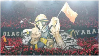 Emotional Scenes as Trabzonspor Fans Display Tifo Honouring Rescue Workers in Turkey Before Basel Clash; Video