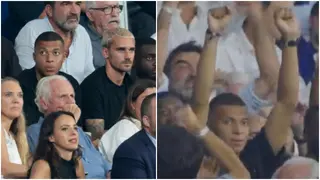 Kylian Mbappe Appears Lost As He Attends Rugby World Cup Opener vs New Zealand, Video