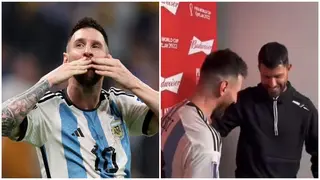 Footage shows how emotional Messi reacted after seeing Aguero in Qatar