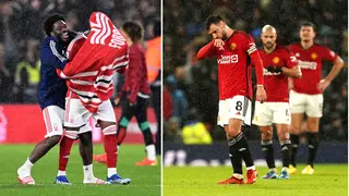Super Eagles star shows off dancing skills after victory against Manchester United: Video