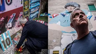 Touching Video of AS Roma Coach Jose Mourinho Paying Tribute to Diego Maradona Drops