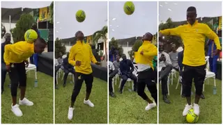 Retired Ghanaian footballer Awudu ‘Disco Dancer’ Issaka wows fans with flawless ball joggling skills