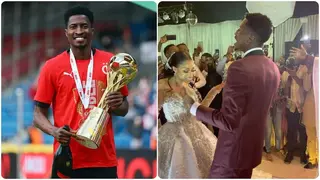 Nigerian football star who newly married Nollywood actress grooved to P-Squares 'No one like you' track