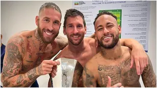 Heartwarming photo of Messi, Neymar and Sergio Ramos posing like best friends emerges