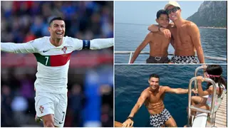 Cristiano Ronaldo takes his family out on luxurious yacht for summer holiday