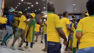 Video of Mamelodi Sundowns supporters beating each other up after team's mauling by Orlando Pirates emerges