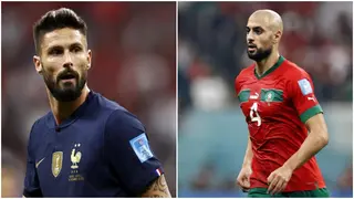 World Cup 2022: What Amrabat Told Giroud During France Morocco Game