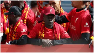 Sadio Mane looks sad in Liverpool’s trophy parade as Senegal striker set to depart Anfield this summer