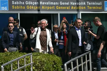 New Fenerbahce coach Jose Mourinho arrives in Istanbul