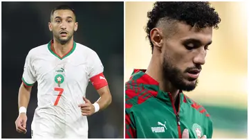 Morocco, South Africa, Bafana Bafana, Hakim Ziyech, Noussair Mazraoui, AFCON 2023.