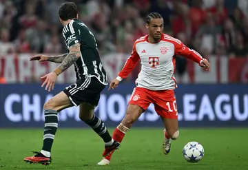 Leroy Sane scored the opener in Bayern's 4-3 win over Man United on Wednesday